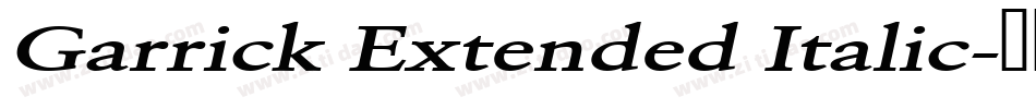 Garrick Extended Italic字体转换